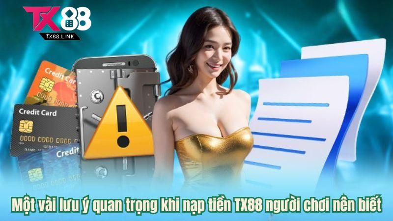 Một vài lưu ý quan trọng khi nạp tiền TX88 người chơi nên biết